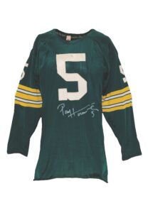 Early 1960s Paul Hornung Green Bay Packers Game-Used & Autographed Home Jersey