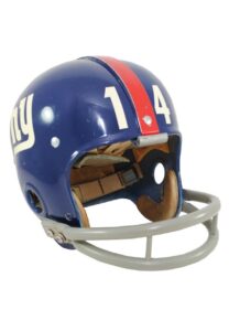 Early 1960s Y. A. Tittle New York Giants Game-Used Suspension Helmet