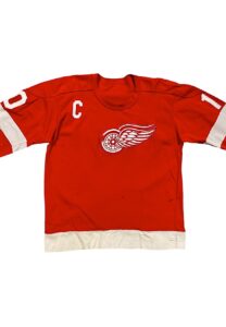 Early 1970s Alex Delvecchio Detroit Red Wings Game-Used Jersey