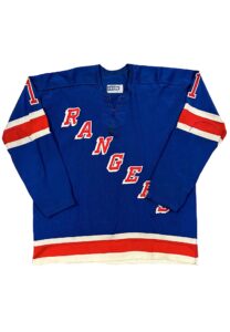 Early 1970s Eddie Giacomin NY Rangers Game-Used Durene Jersey