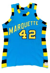 Early 1970s Marquette Golden Eagles Game-Used Jersey #42