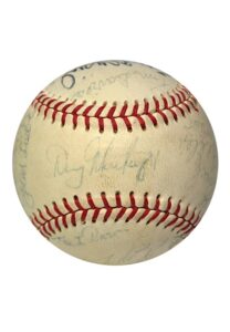 Early 1970s MLB Hall of Famers & Stars Multi Signed Baseball