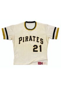 Early 1970s Roberto Clemente Pittsburgh Pirates Game-Used Home Jersey