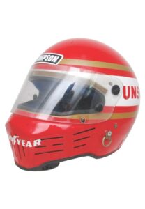 Early 1980s Al Unser Race Worn & Autographed Helmet