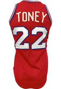 Early 1980s Andrew Toney Philadelphia 76ers “Boston Strangler” Game-Used ’82 ECF & ’83 NBA Finals Game 4 Sweep Jersey