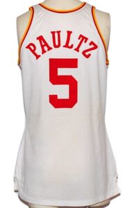 Early 1980’s Billy Paultz Houston Rockets Game-Used Home Jersey