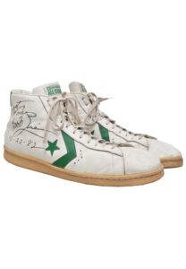 Early 1980’s Bob Lanier Milwaukee Bucks Game-Used & Autographed Sneakers