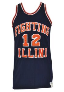 Early 1980’s Derek Harper Fighting Illini Game-Used Road Uniform (2)(BBHOF LOA • Player Sourced)