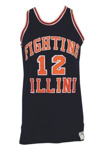 Early 1980’s Derek Harper Fighting Illini Game-Used Road Uniform