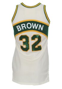 Early 1980’s “Downtown” Freddie Brown Seattle SuperSonics Game-Used & Autographed Home Jersey (Brown LOA) (JSA) 