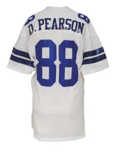 Early 1980’s Drew Pearson Dallas Cowboys Game-Used & Autographed Home Jersey with Cold Weather Pockets