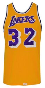 Early 1980s Earvin “Magic” Johnson Los Angeles Lakers Game-Used Home Jersey