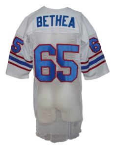 Early 1980’s Elvin Bethea Houston Oilers Game-Issued & Autographed Road Fishnet Jersey