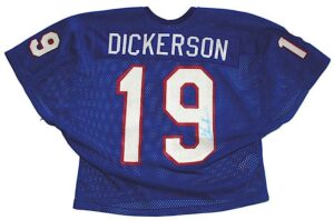 Early 1980s Eric Dickerson SMU Mustangs Game-Used & Autographed Blue Mesh Jersey