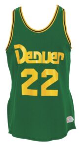 Early 1980’s Glen Gondrezick Denver Nuggets Game-Used St. Patrick’s Day Uniform