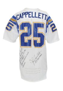 Early 1980’s John Cappelletti San Diego Chargers Game-Used & Autographed Road Jersey