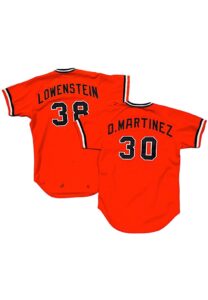 Early 1980s John Lowenstein & Dennis Martinez Baltimore Orioles Game-Used Jersey