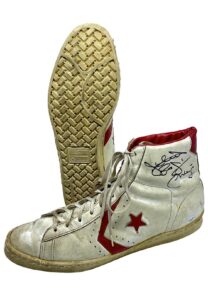 Early 1980s Julius “Dr. J” Erving Philadelphia 76ers Game-Used & Signed Shoes