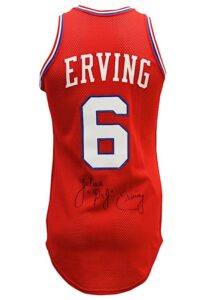 Early 1980s Julius Erving Philadelphia 76ers Game-Used & Autographed Jersey