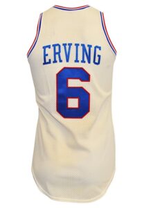 Early 1980s Julius Erving Philadelphia 76ers Home Display Jersey