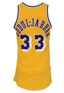 Early 1980s Kareem Abdul-Jabbar Los Angeles Lakers Game-Used & Autographed Home Jersey