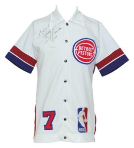 Early 1980’s Kelly Tripucka Detroit Pistons Worn and Autographed Rookie Era Home Warm-Up Uniform & 1989-1990 ….