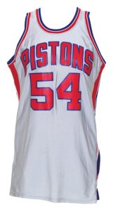 Early 1980’s Kent Benson Detroit Pistons Game-Used Home Jersey