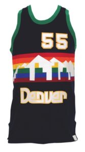 Early 1980’s Kiki Vandeweghe Denver Nuggets Game-Used Road Uniform