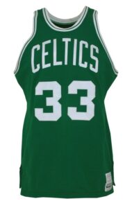 Early 1980s Larry Bird Boston Celtics Game-Used Road Uniform