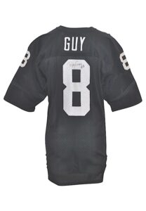 Early 1980s Ray Guy Los Angeles Raiders Game-Used & Autographed Home Jersey