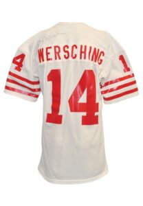 Early 1980s Ray Wersching San Francisco 49ers Game-Used & Autographed Road Jersey