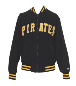 Early 1980s Rick Rhoden Pittsburgh Pirates Worn Bullpen Jacket from the Collection of Rick Rhoden