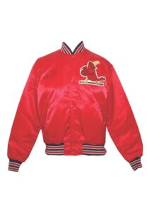 Early 1980s St. Louis Cardinals Autographed Bench Jacket Attributed to Ozzie Smith