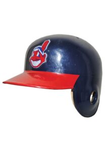 Early 1990s Albert Belle Cleveland Indians Game-Used Batting Helmet