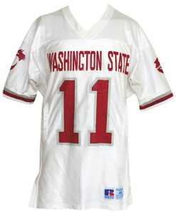 Early 1990s Drew Bledsoe Washington State Game-Used Road Jersey