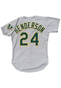 Early 1990s Rickey Henderson Oakland A’s Game-Used Jersey