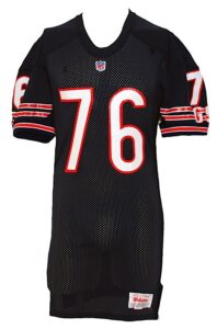 Early 1990s Steve “Mongo” McMichael Chicago Bears Game-Used Home Jersey