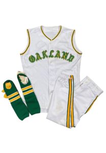 Early 1990s Terry Steinbach Oakland A’s Game-Used & Autographed Throwback Uniform