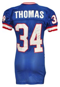 Early 1990s Thurman Thomas Buffalo Bills Autographed Pro Cut