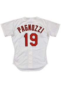 Early 1990s Tom Pagnozzi St. Louis Cardinals Game-Used & Signed Home Jersey