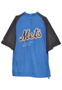 Early 1990s Tommy McCraw New York Mets Coaches Worn & Autographed Warm-Up Pullover