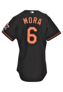 Early 2000s Baltimore Orioles Game-Used & Autographed Alternate Home Jerseys — Melvin Mora & Brian Roberts