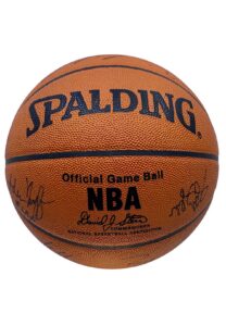 Early 2000s Chicago Bulls Team-Signed Official Basketball