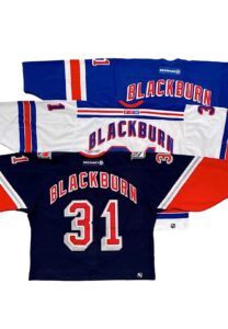 Early 2000s Dan Blackburn NY Rangers Game-Used & Rookie Photo Shoot Worn Jerseys