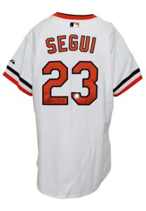 Early 2000s David Segui Baltimore Orioles Game-Used & Autographed TBTC Home Jersey