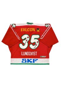 Early 2000s Henrik Lundqvist Vastra Frolunda HC Swedish Hockey League Game-Used & Signed Jersey