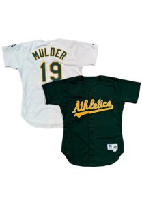 Early 2000s Mark Mulder Oakland A’s Game-Used Jersey & BP Jersey