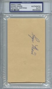 Early Career Roger Maris Signed and Encapsulated 3″ x 5″ Unlined Index Card