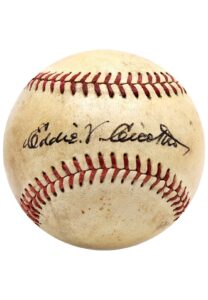 Eddie Cicotte Single-Signed Baseball