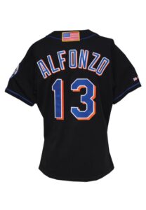 Edgardo Alfonzo MLB Game-Used Jerseys – 2001 New York Mets Black Auto’d Alternate, 2006 Los Angeles Angels of Anaheim & 2005 San Francisco Giants Road Jersey